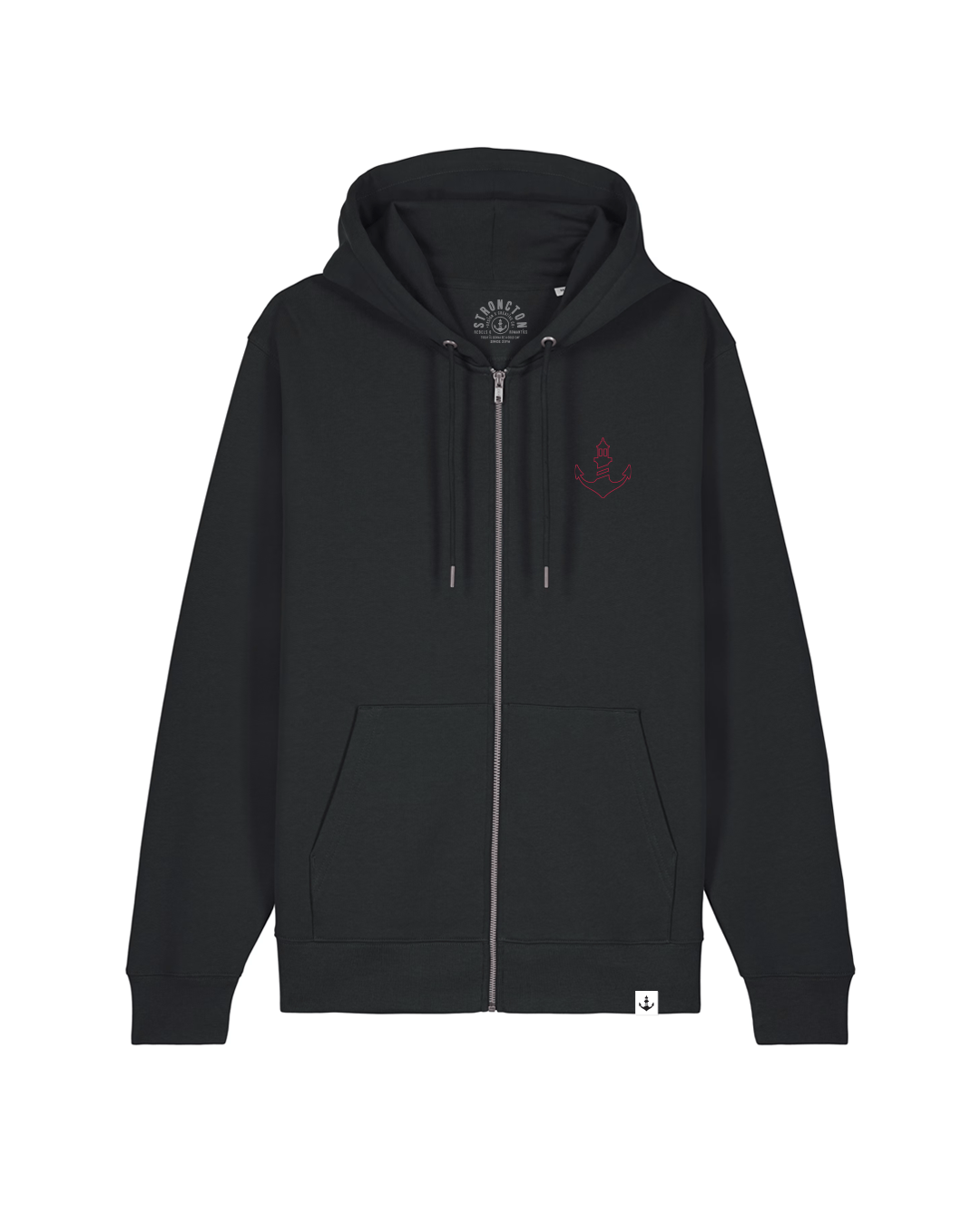 Stroncton Things Organic Zip Hoodie - Black