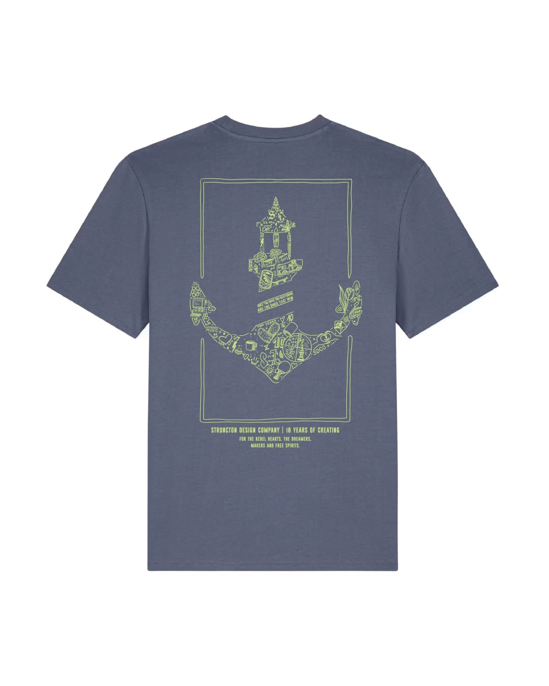 10 Years Crew Organic Shirt - Blue Grey