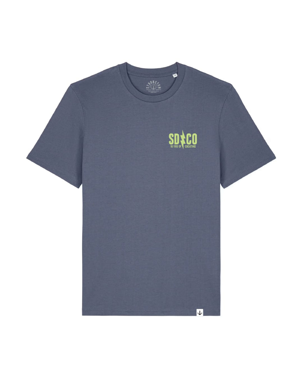 10 Years Crew Organic Shirt - Blue Grey