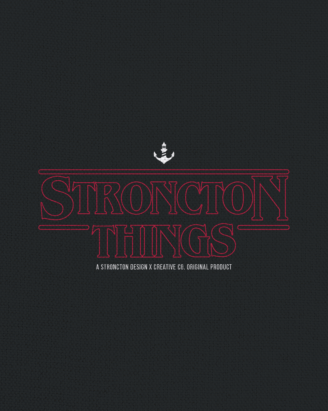 Stroncton Things Organic Zip Hoodie - Black