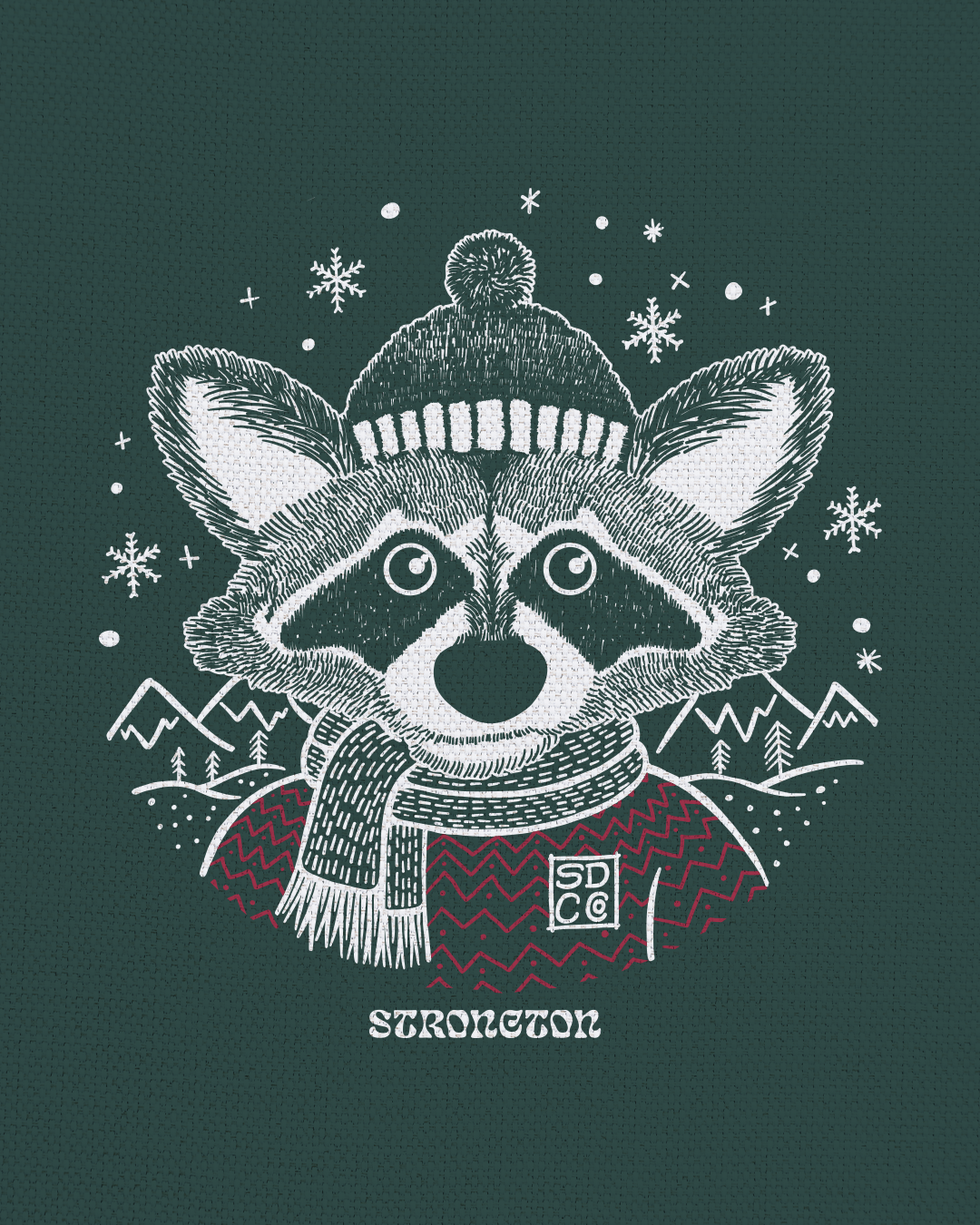 Festive Fred Organic KIDS Crewneck - Glazed Green