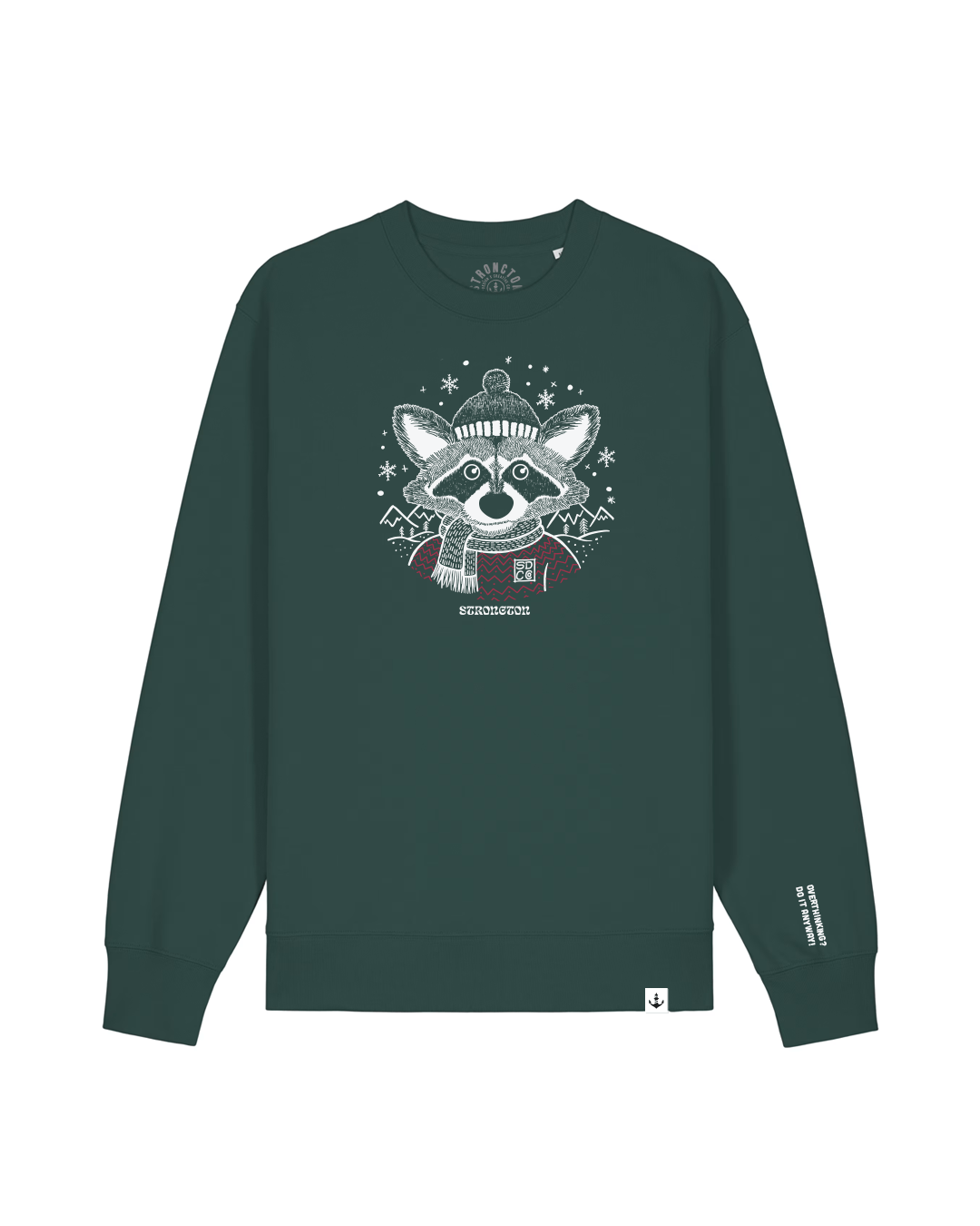Festive Fred Organic Crewneck - Glazed Green