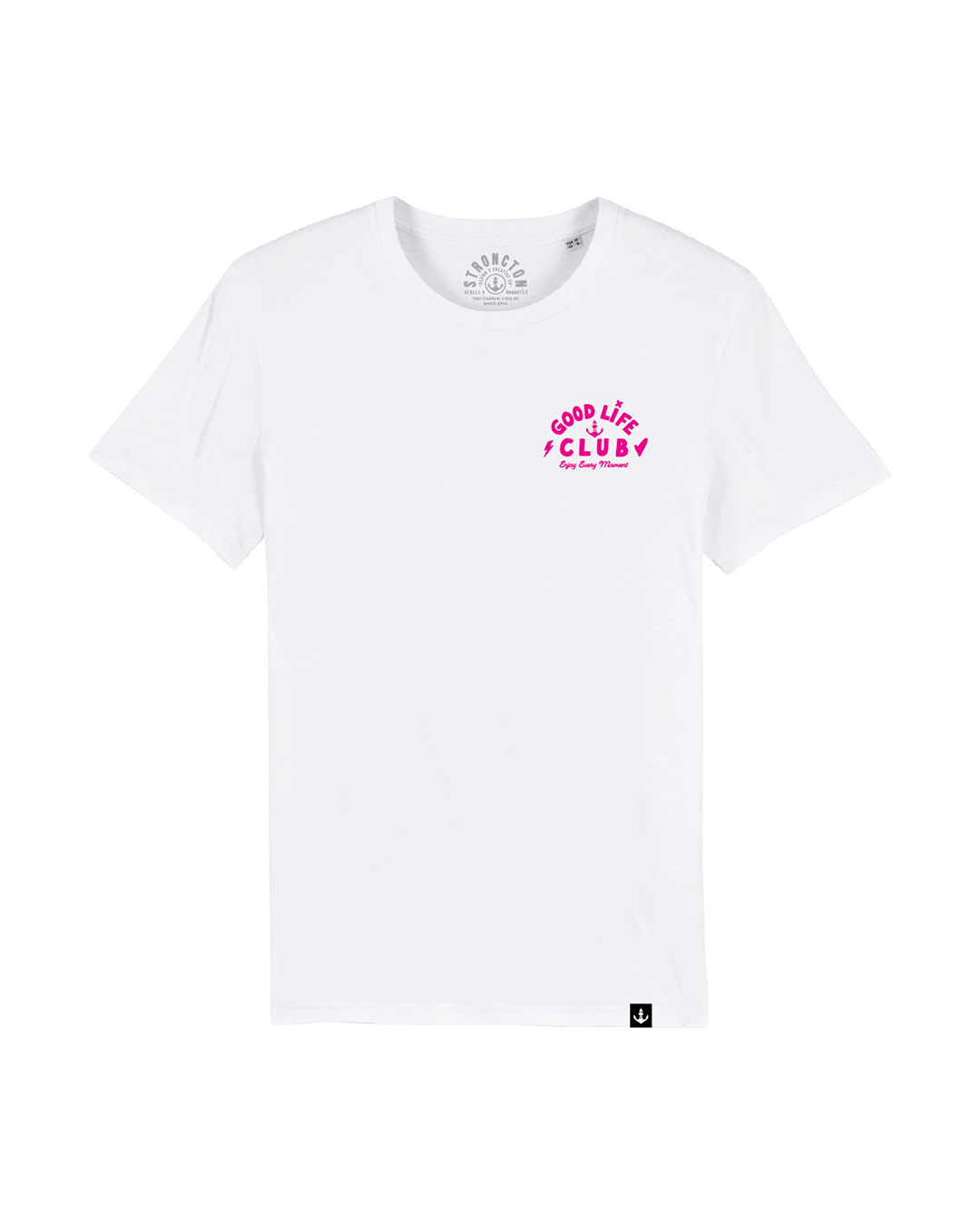 Good Life Club T-Shirt - White / Pink