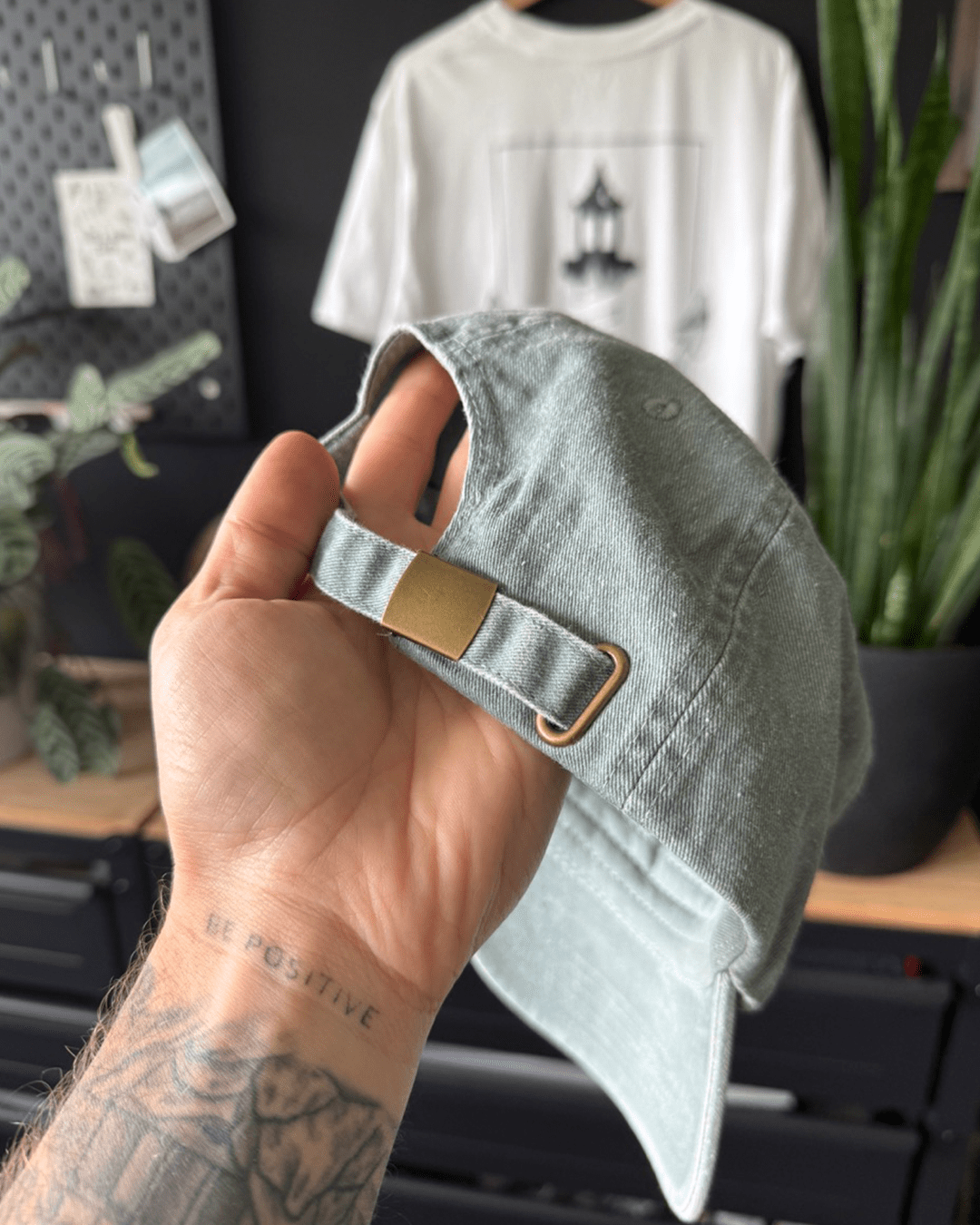 Logo Stitch Low Profile Cap - Vintage Sage Green