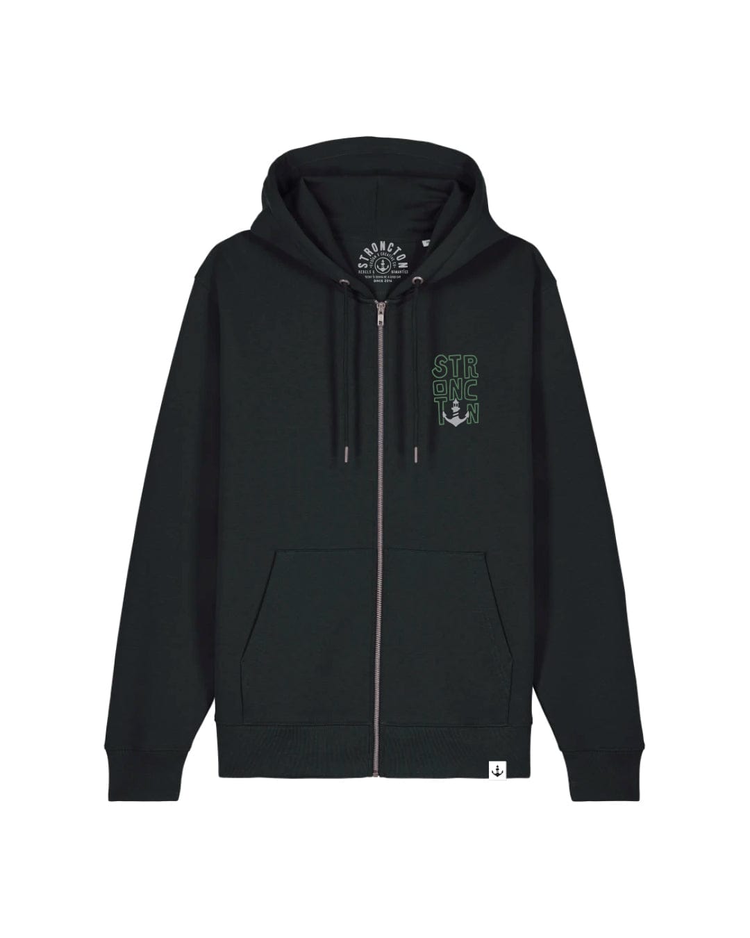 Road Trippin Organic Zip Hoodie - Black