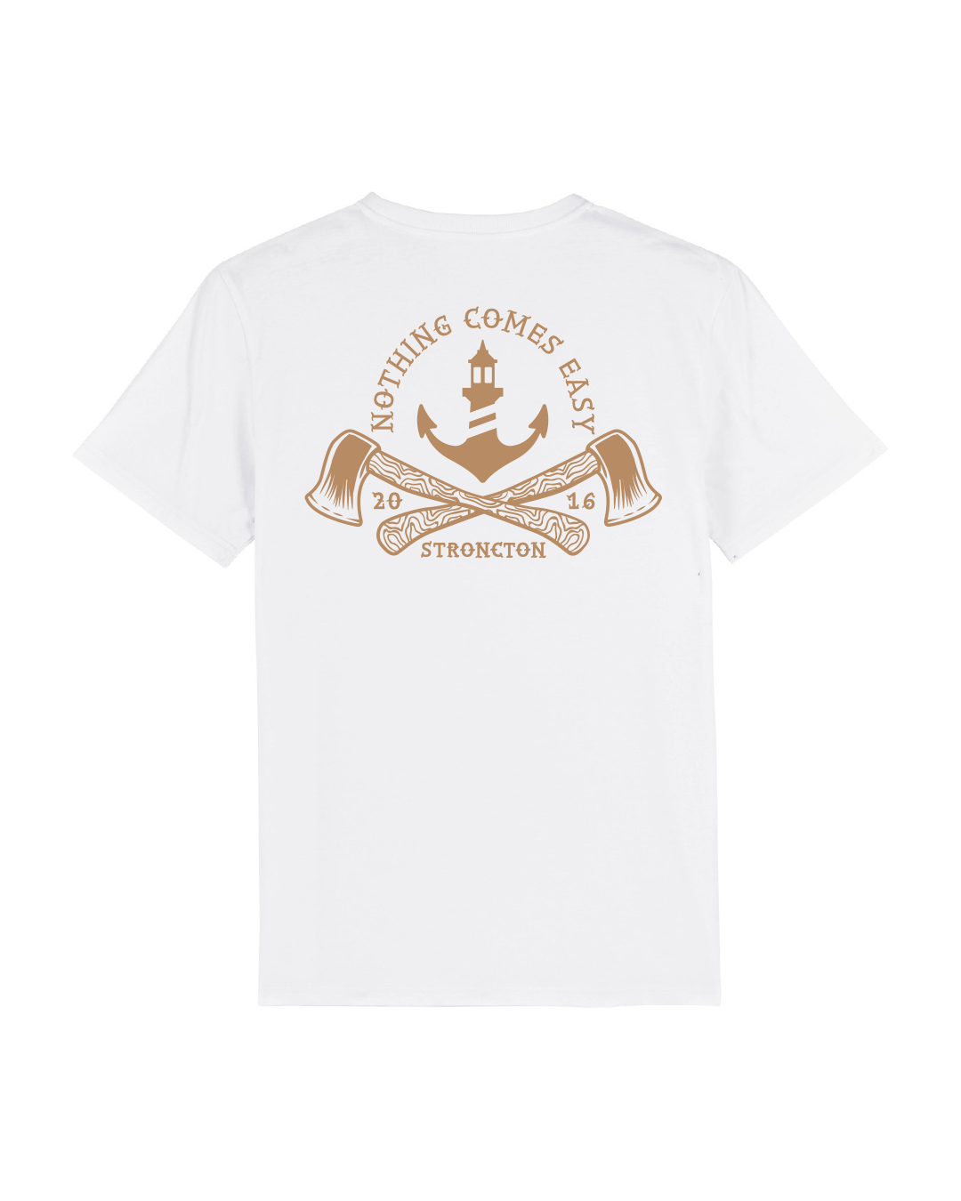 N.C.E. T-Shirt - White/Brown