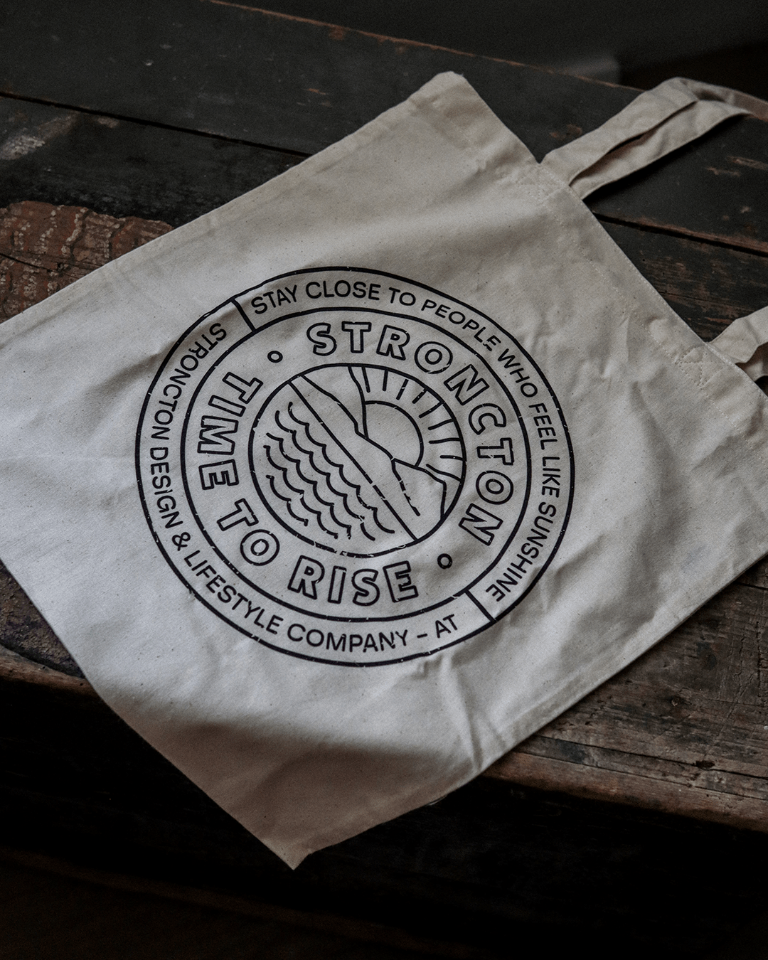 Time To Rise Tote Bag - Natural Raw